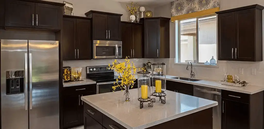 Cabinet painting results with freshly painted kitchen cabinets in Sterling Heights, MI
