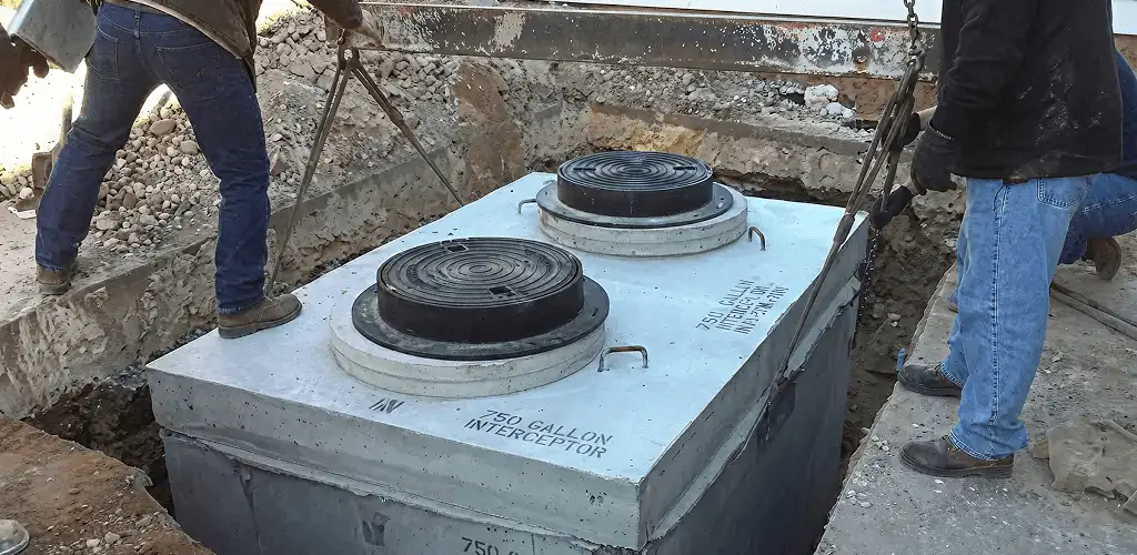 Grease trap installation for a commercial property drainage system in Sterling Heights, MI